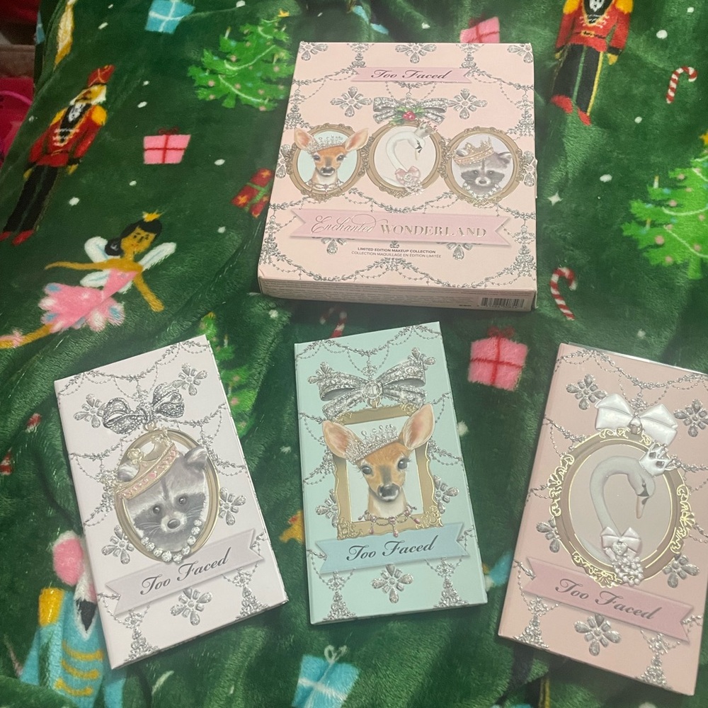 New Too Faced Holiday Wonderland Animal Palette Collection set of 3 🌹🌺🌸